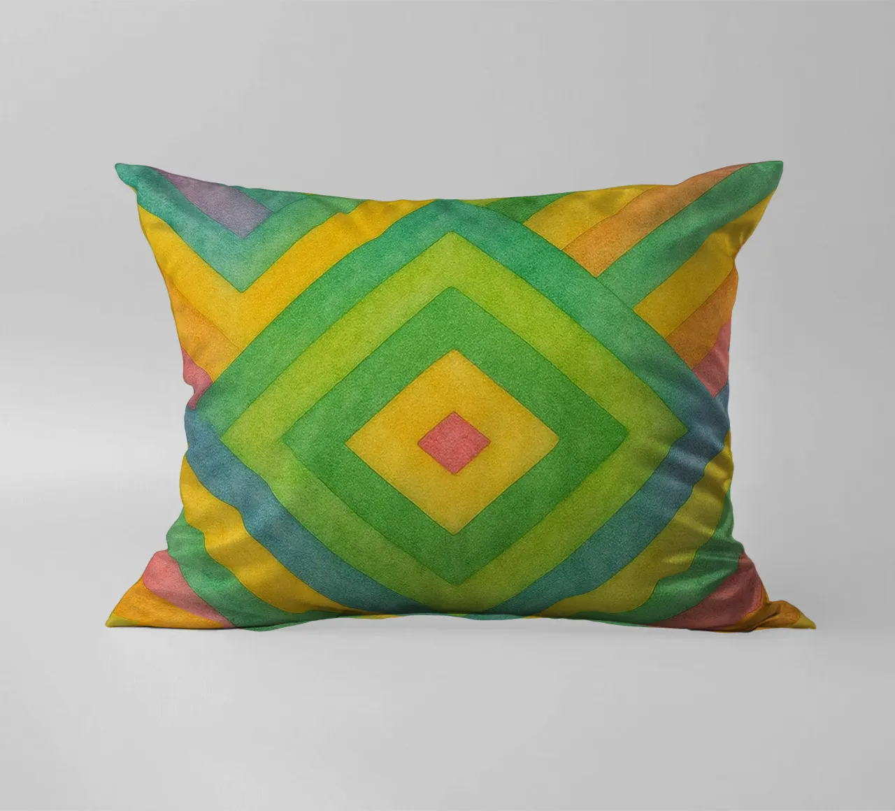 abstract geometric diamond line decorative cushion by arkhanz