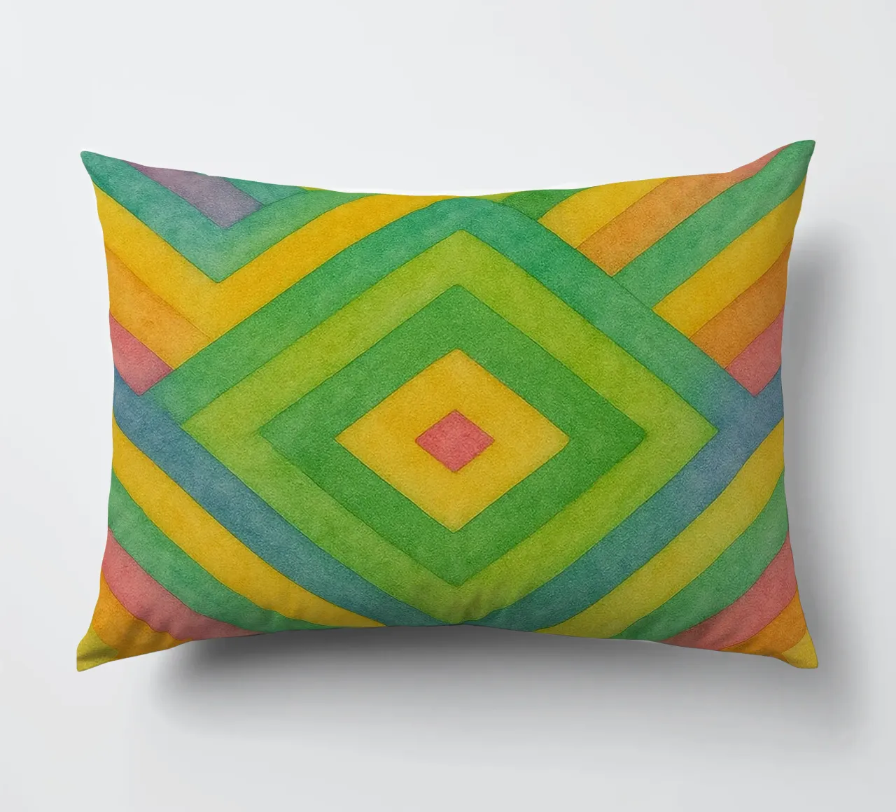 abstract geometric diamond line decorative cushion by arkhanz