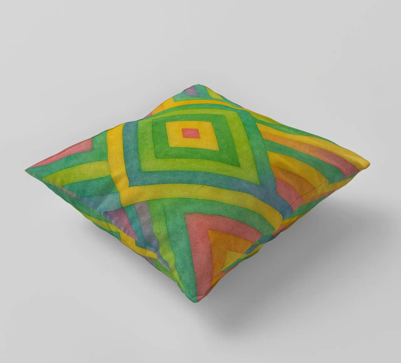 abstract geometric diamond line decorative cushion by arkhanz