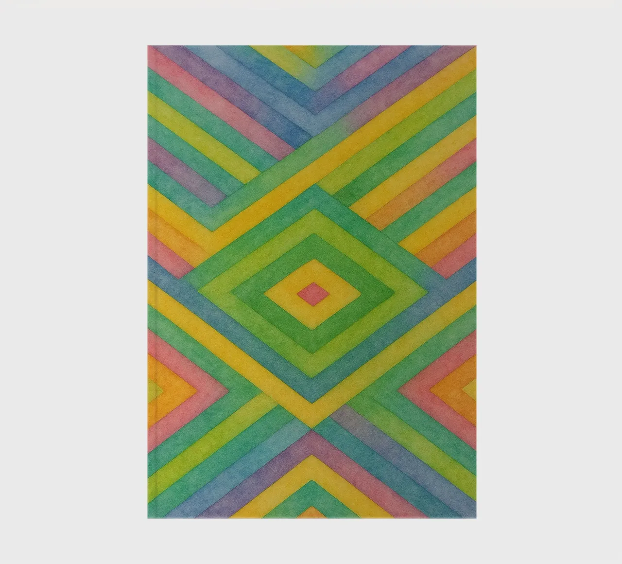 abstract geometric diamond line notebook by arkhanz