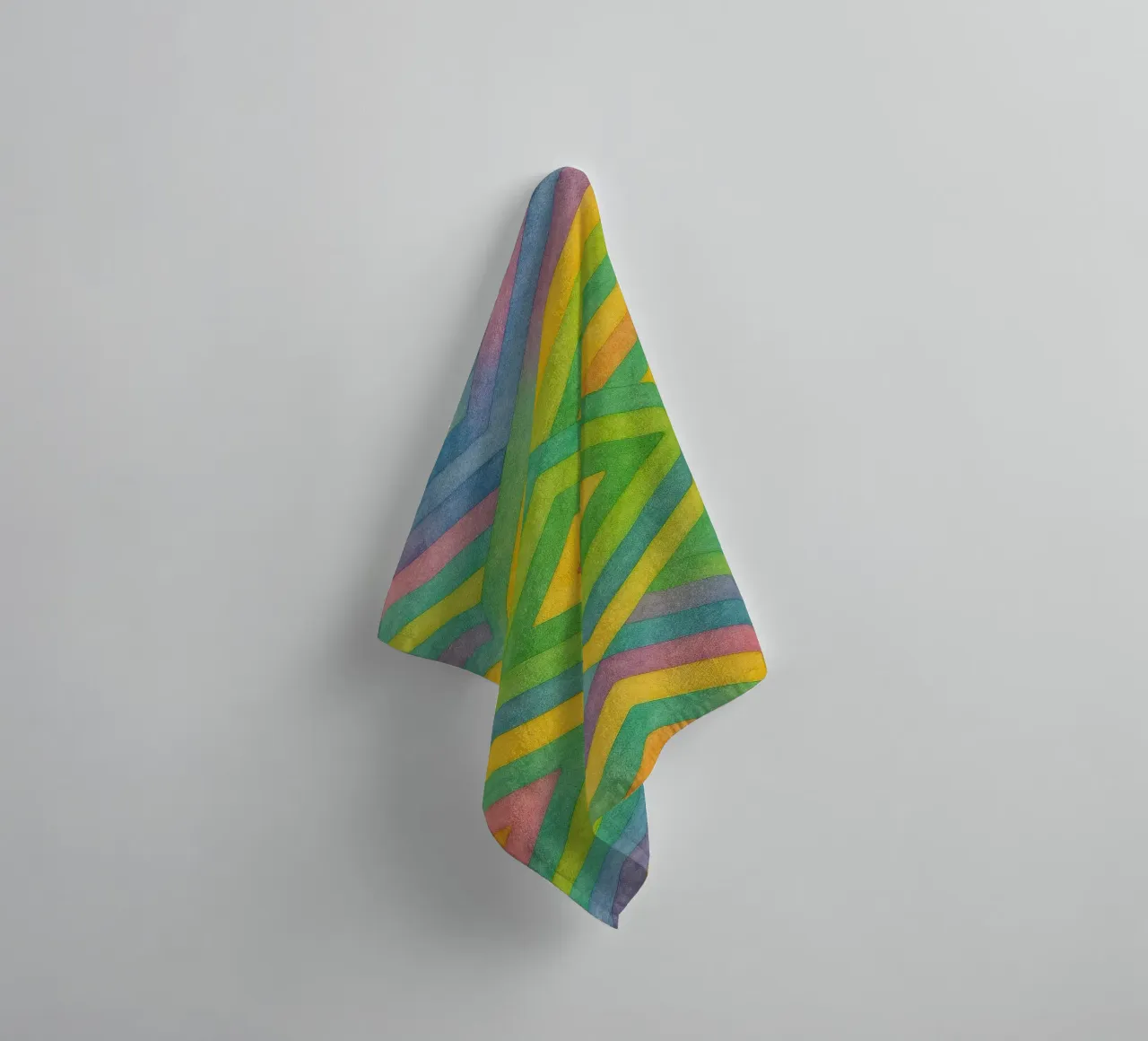 abstract geometric diamond line towel by arkhanz
