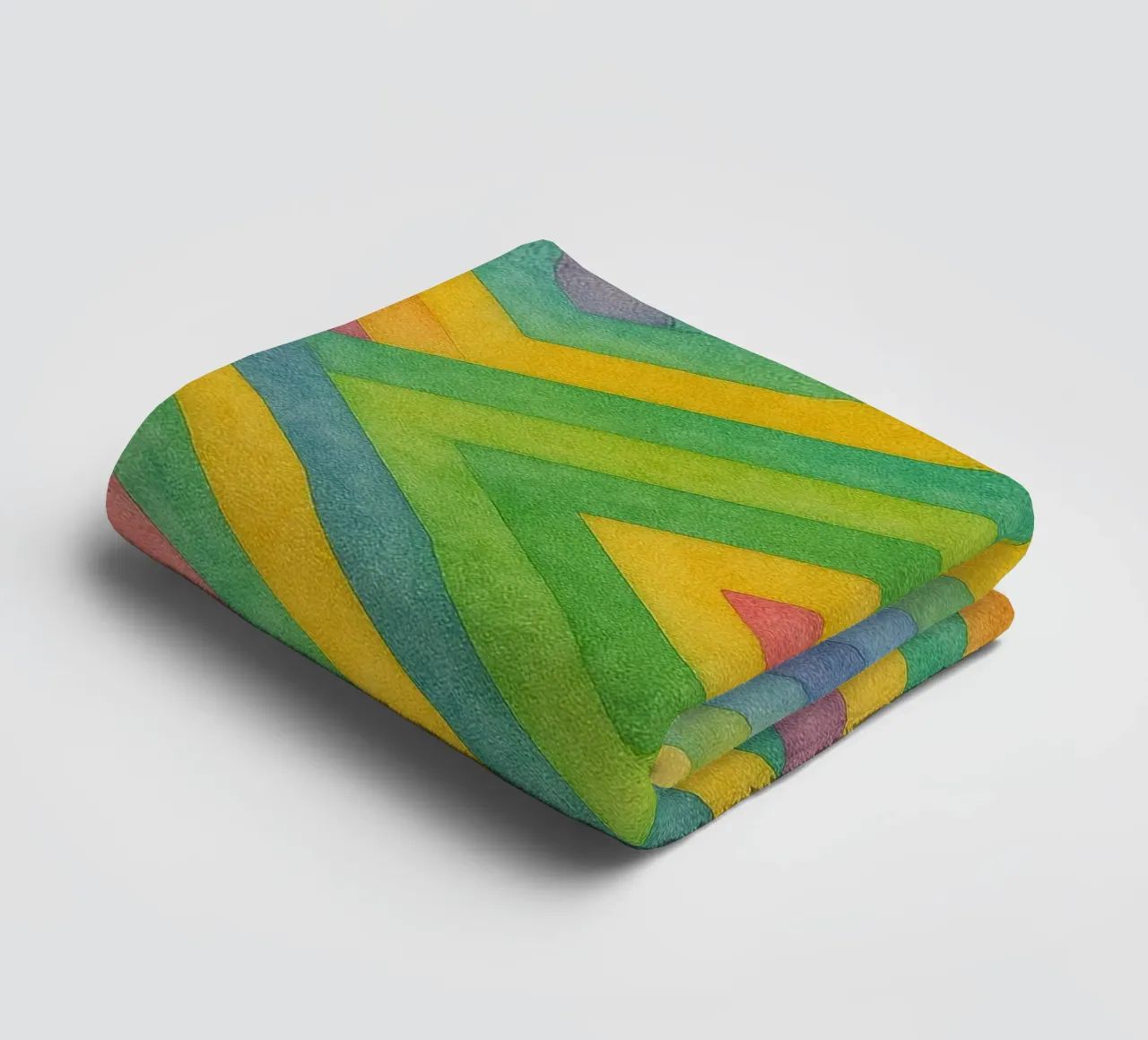 abstract geometric diamond line towel by arkhanz