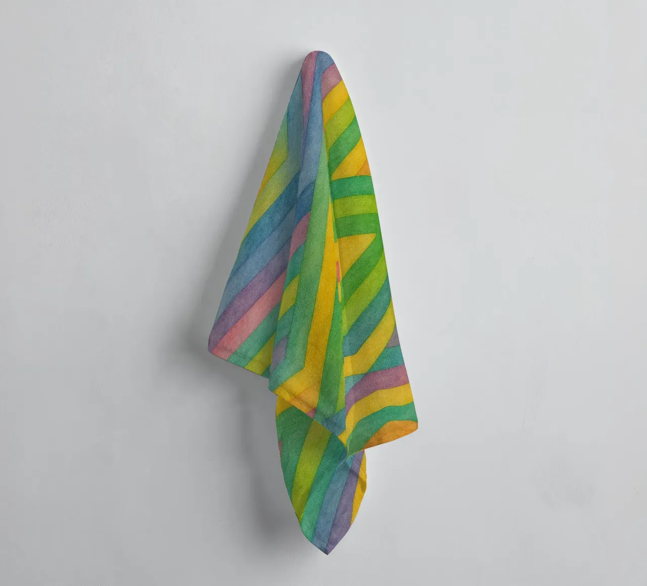 abstract geometric diamond line towel by arkhanz