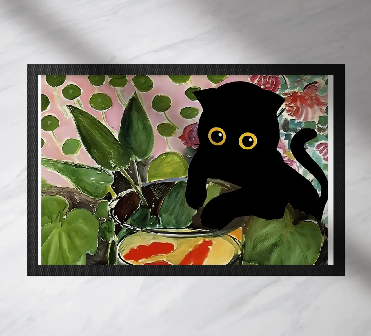 Gato Goldfish Matisse felpudo de ART BEST