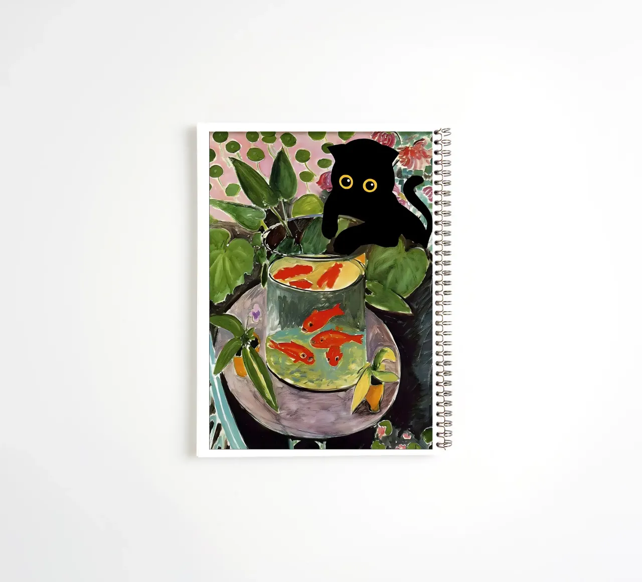 Cat Goldfish Matisse spiral notebook by ART BEST