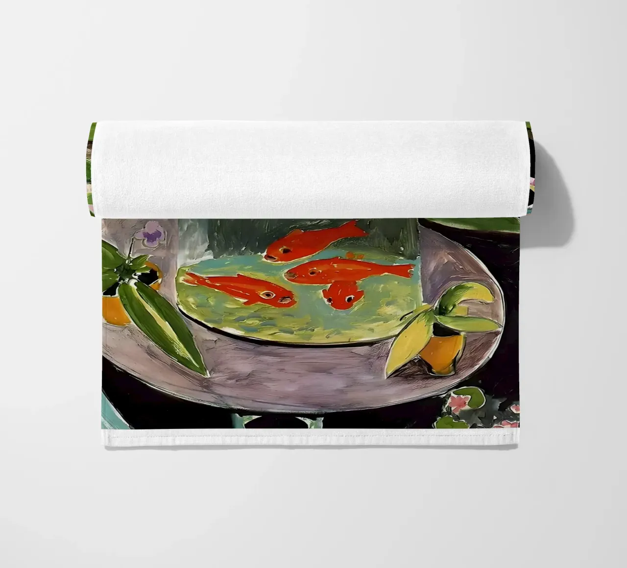 Katze Goldfisch Matisse Strandtuch von ART BEST