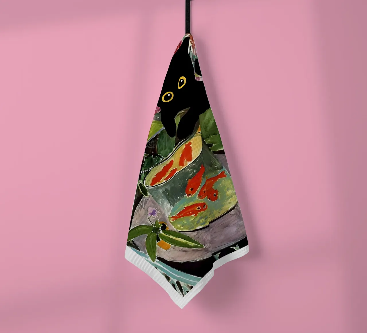 Chat Poisson rouge Matisse torchon de ART BEST