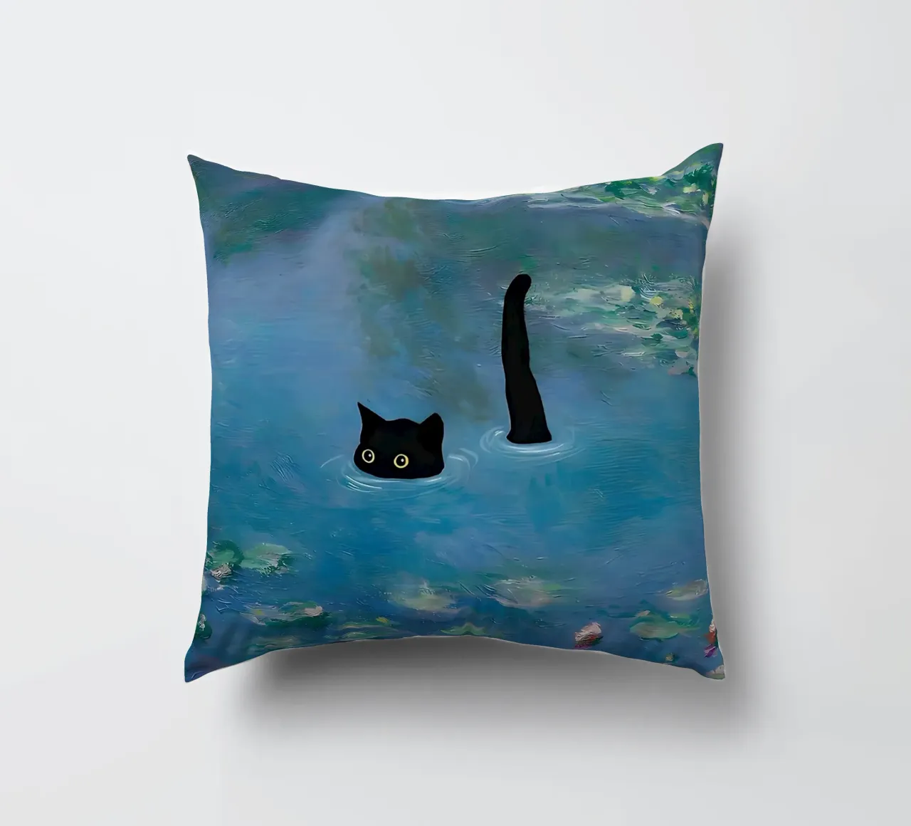 Gatto Monet Ninfea cuscino da ART BEST