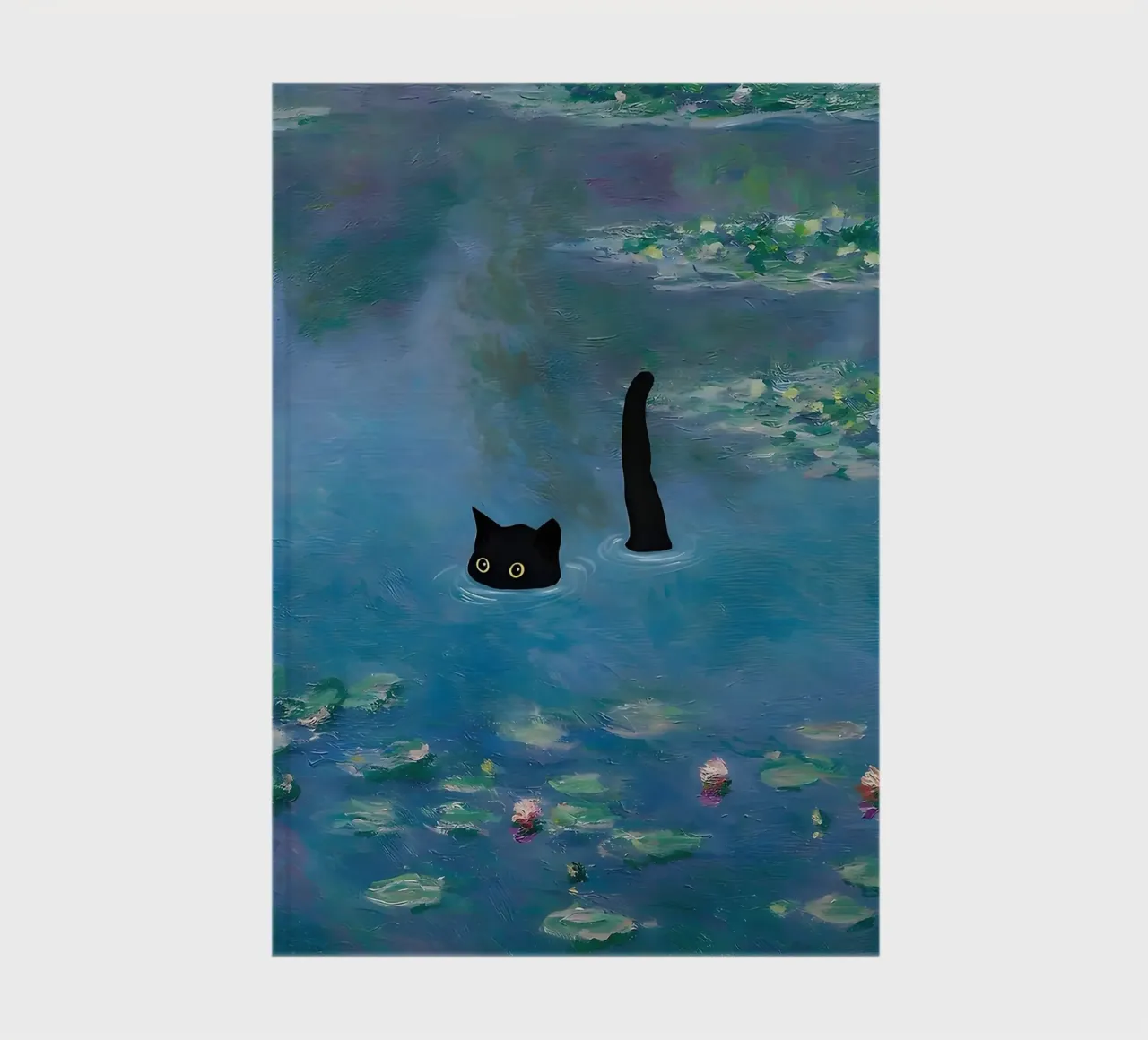 Chat Monet Nénuphar carnet de notes de ART BEST
