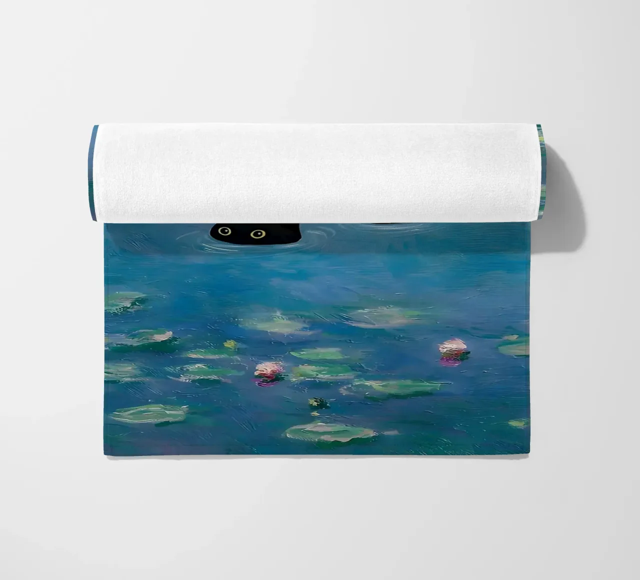 Gatto Monet Ninfea telo mare da ART BEST