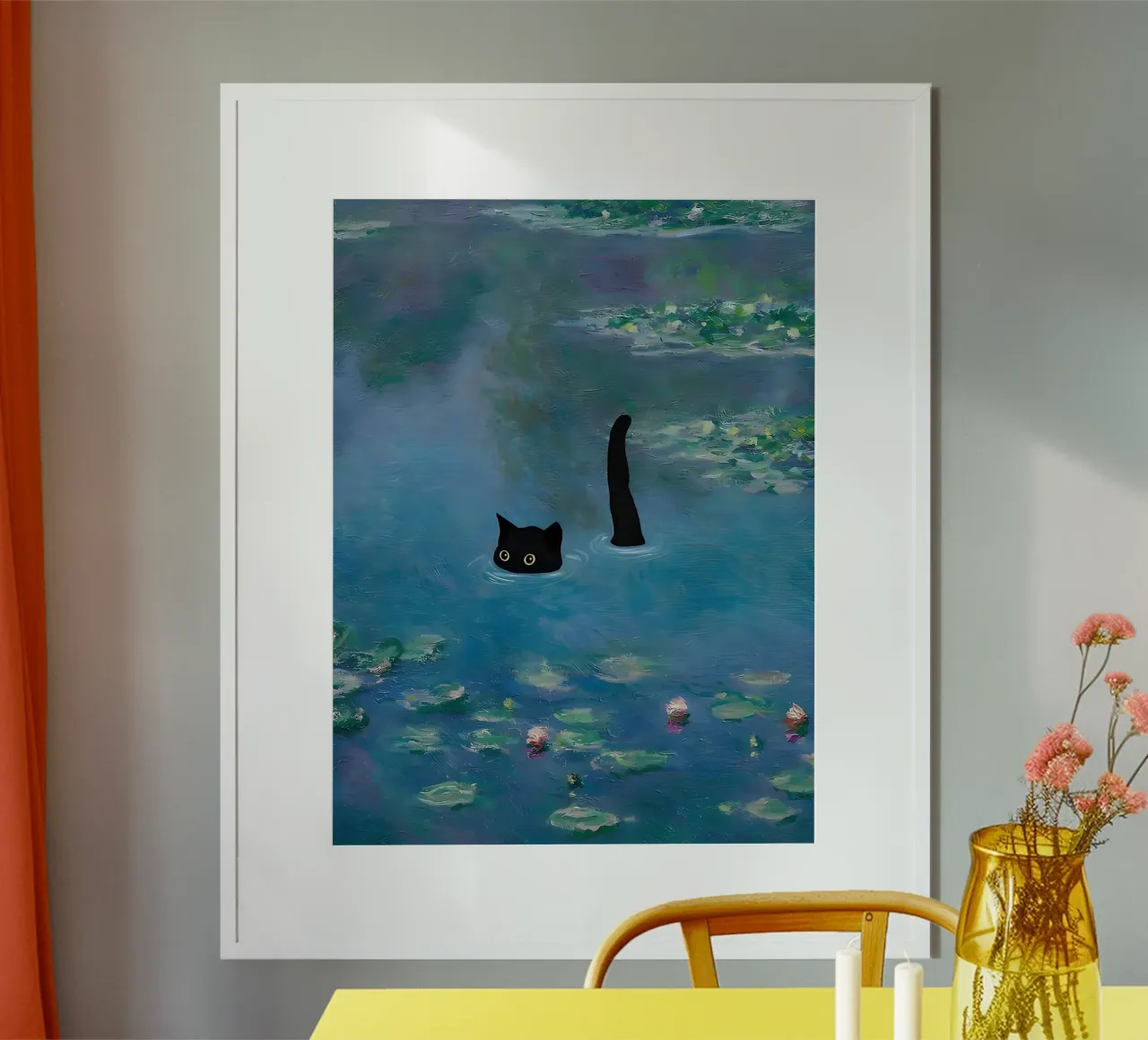 Gatto Monet Ninfea carta hahnemühle da ART BEST