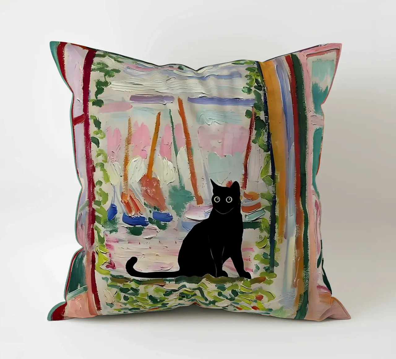 CatMatisse Open Window decorative cushion by ART BEST