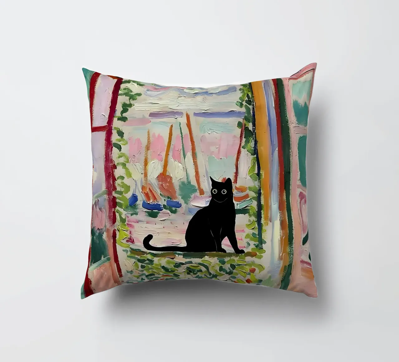 CatMatisse Open Window decorative cushion by ART BEST