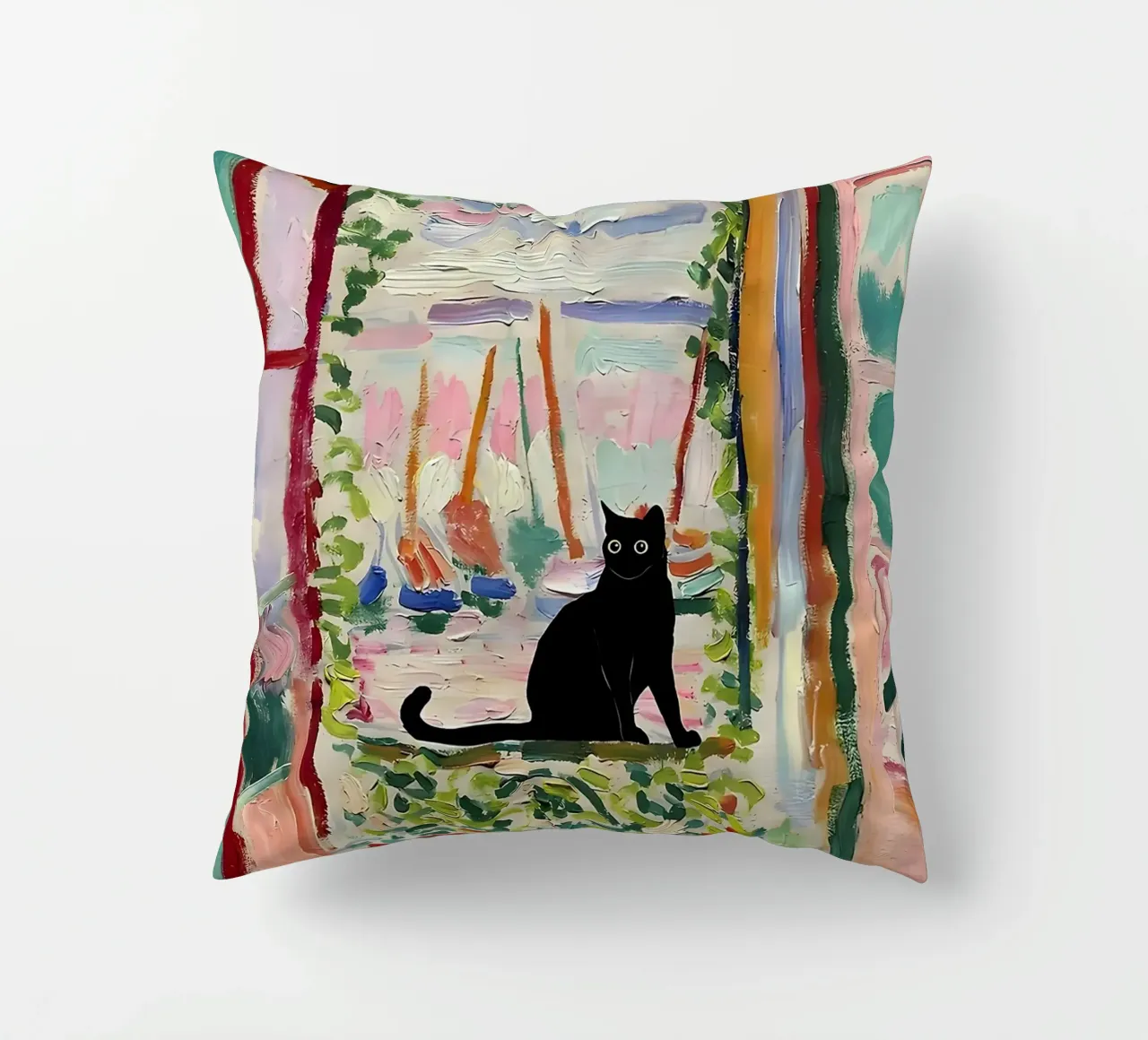 CatMatisse Open Window decorative cushion by ART BEST