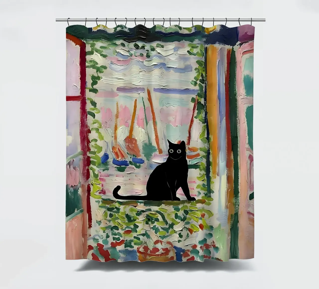 CatMatisse Open Window Duschvorhang von ART BEST