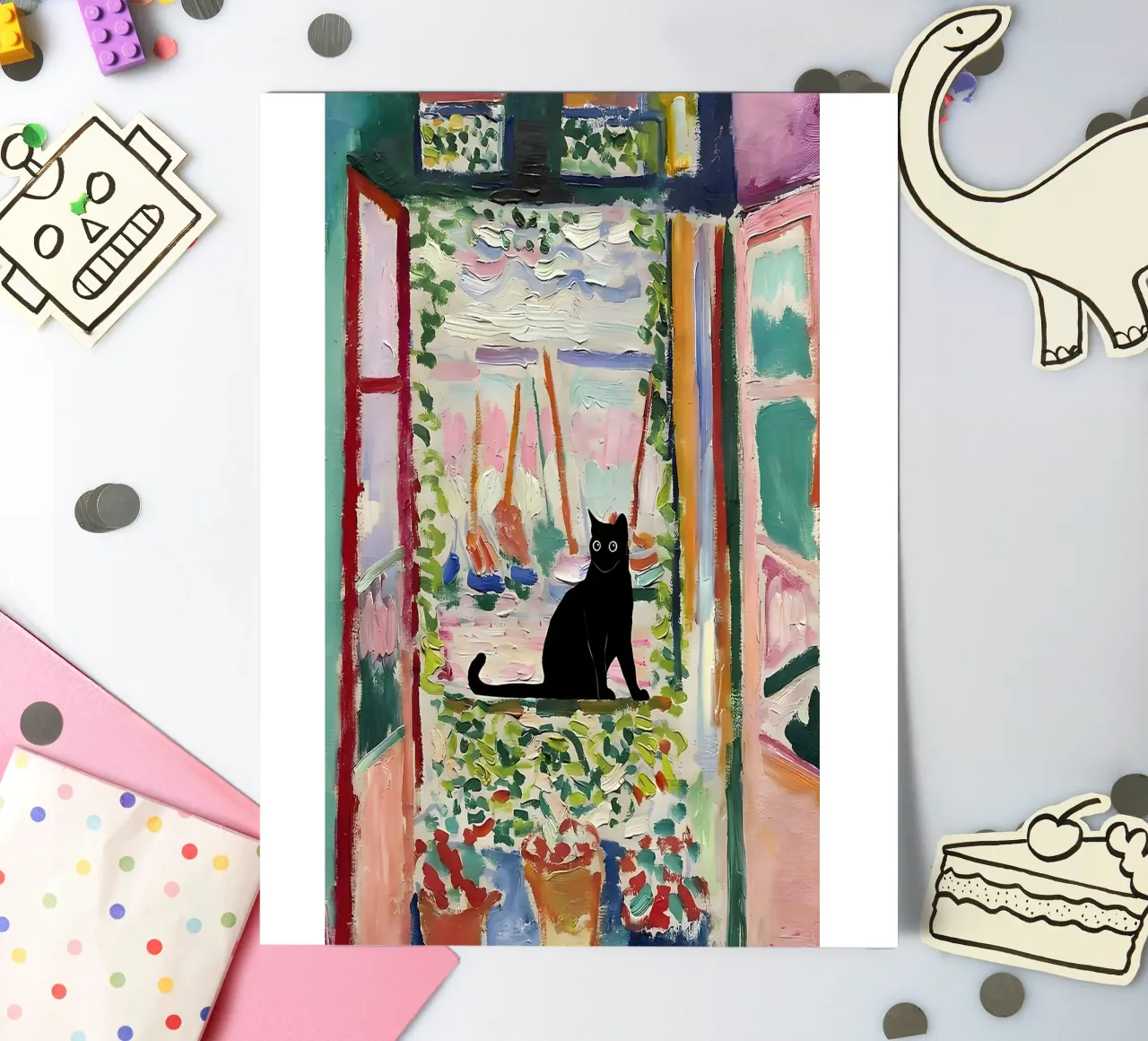 CatMatisse Open Window Stickerbogen von ART BEST