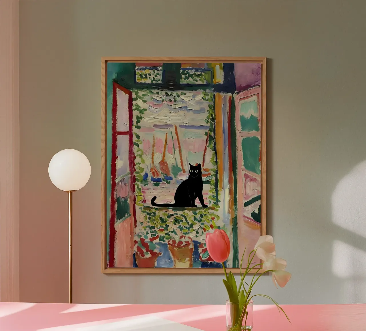 CatMatisse Open Window Alu-Dibond von ART BEST