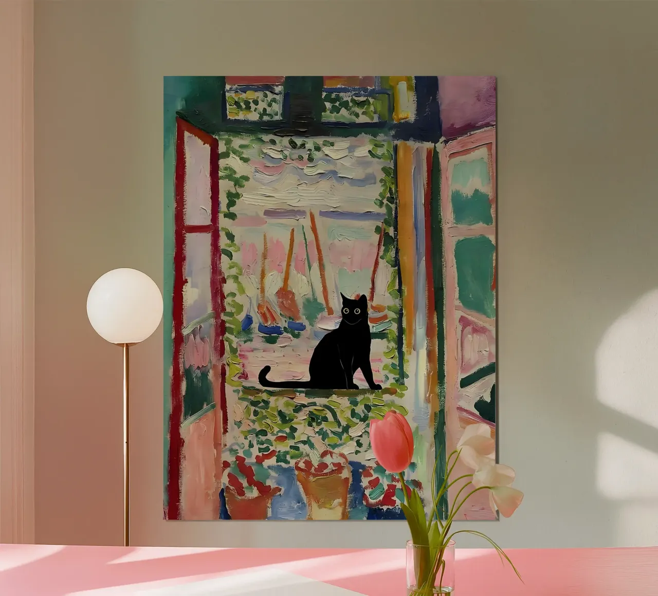 Fenêtre ouverte CatMatisse poster de ART BEST