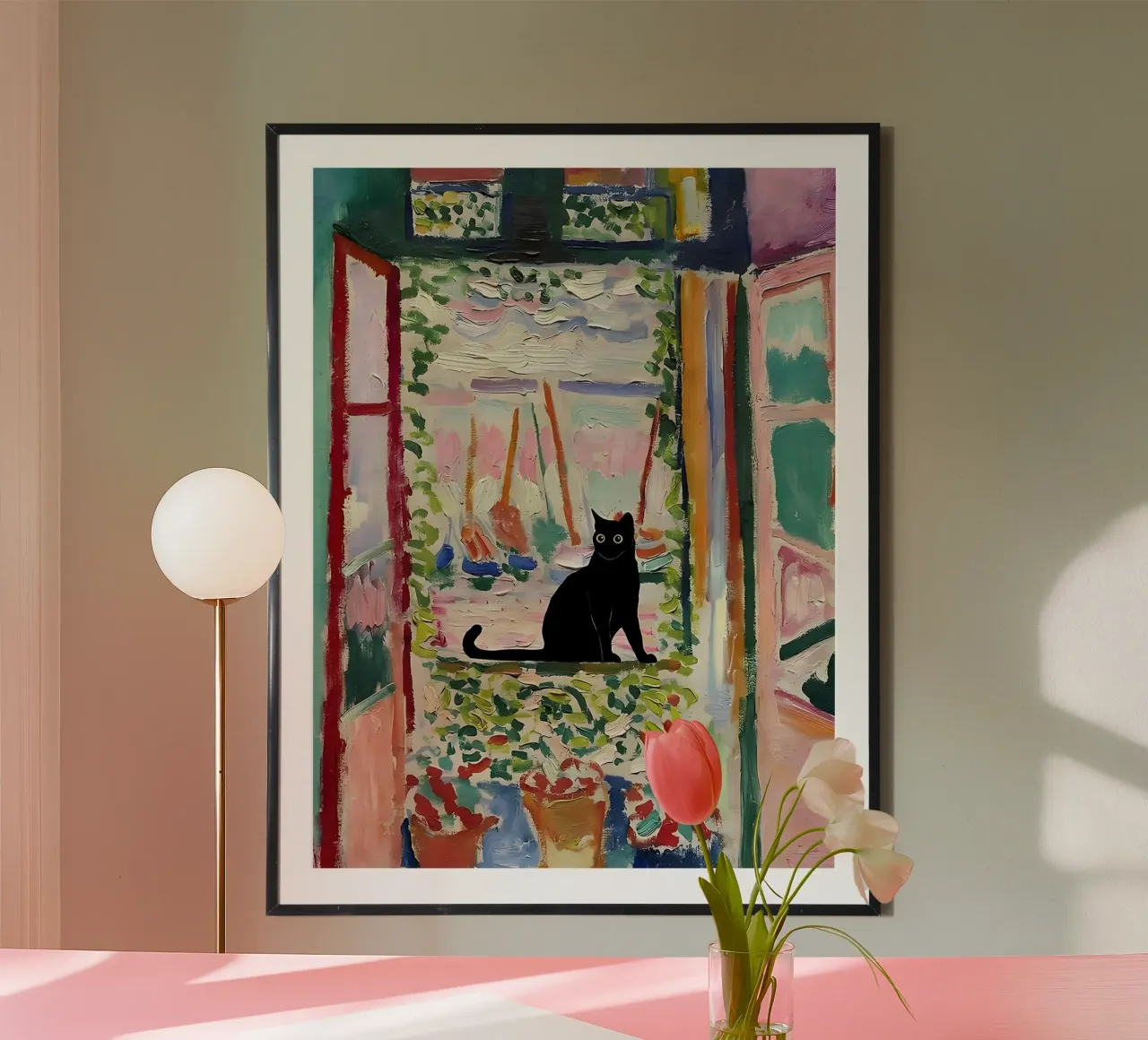 Fenêtre ouverte CatMatisse poster de ART BEST