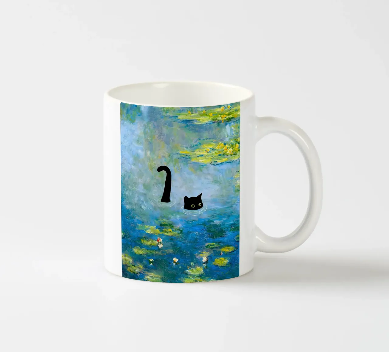 Gatto di Monet tra le ninfee tazza in ceramica da ART BEST