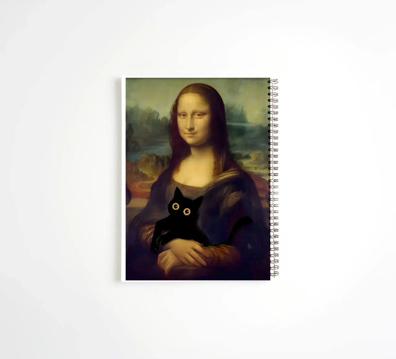 Lisa con un gatto nero diario ad anelli da ART BEST