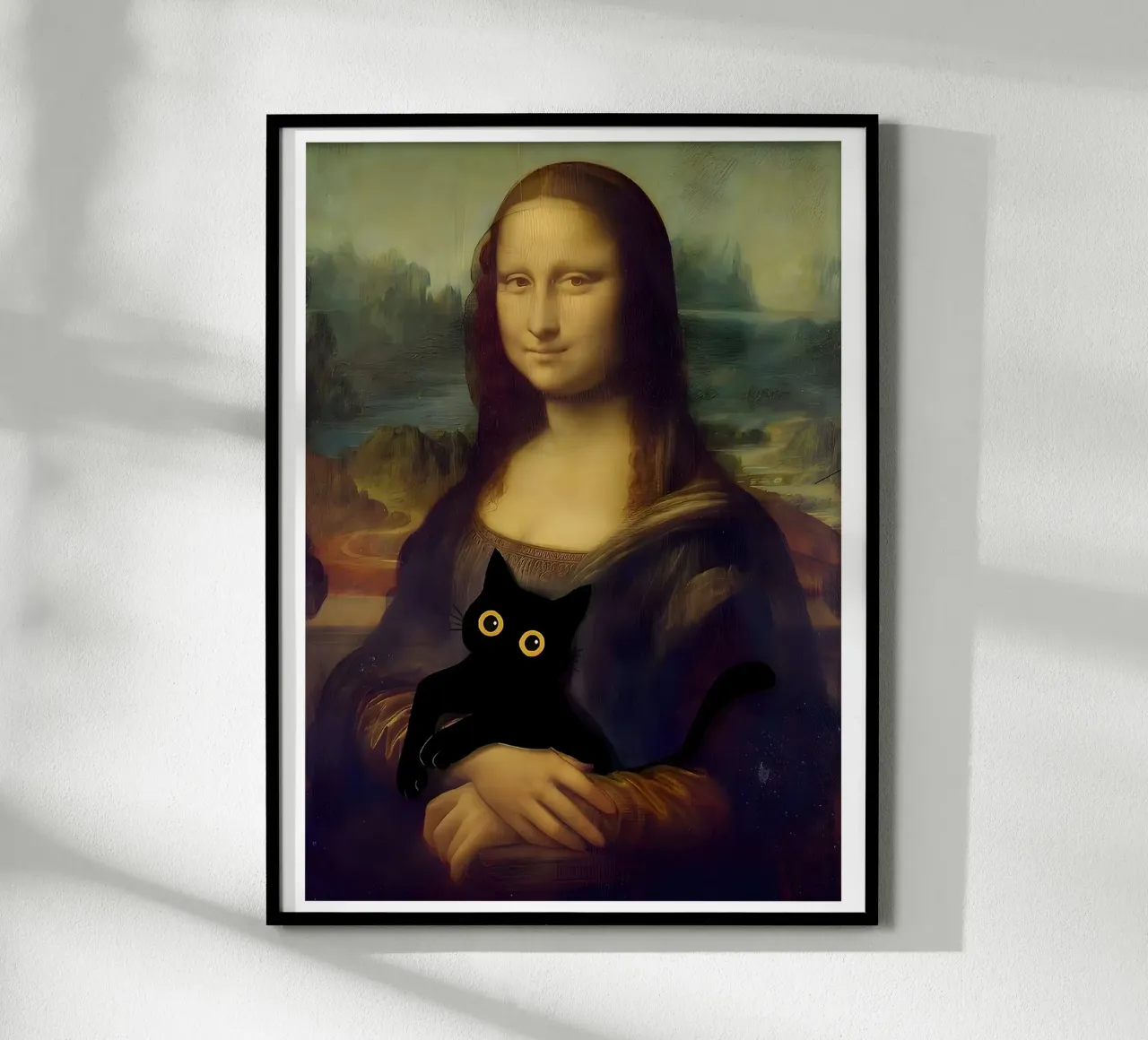 Lisa con un gatto nero carta hahnemühle da ART BEST
