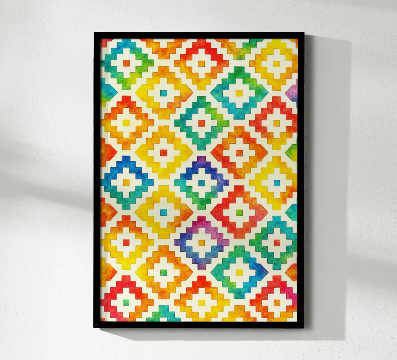 Abstraktes geometrisches Rautengeflecht Hahnemühle von arkhanz