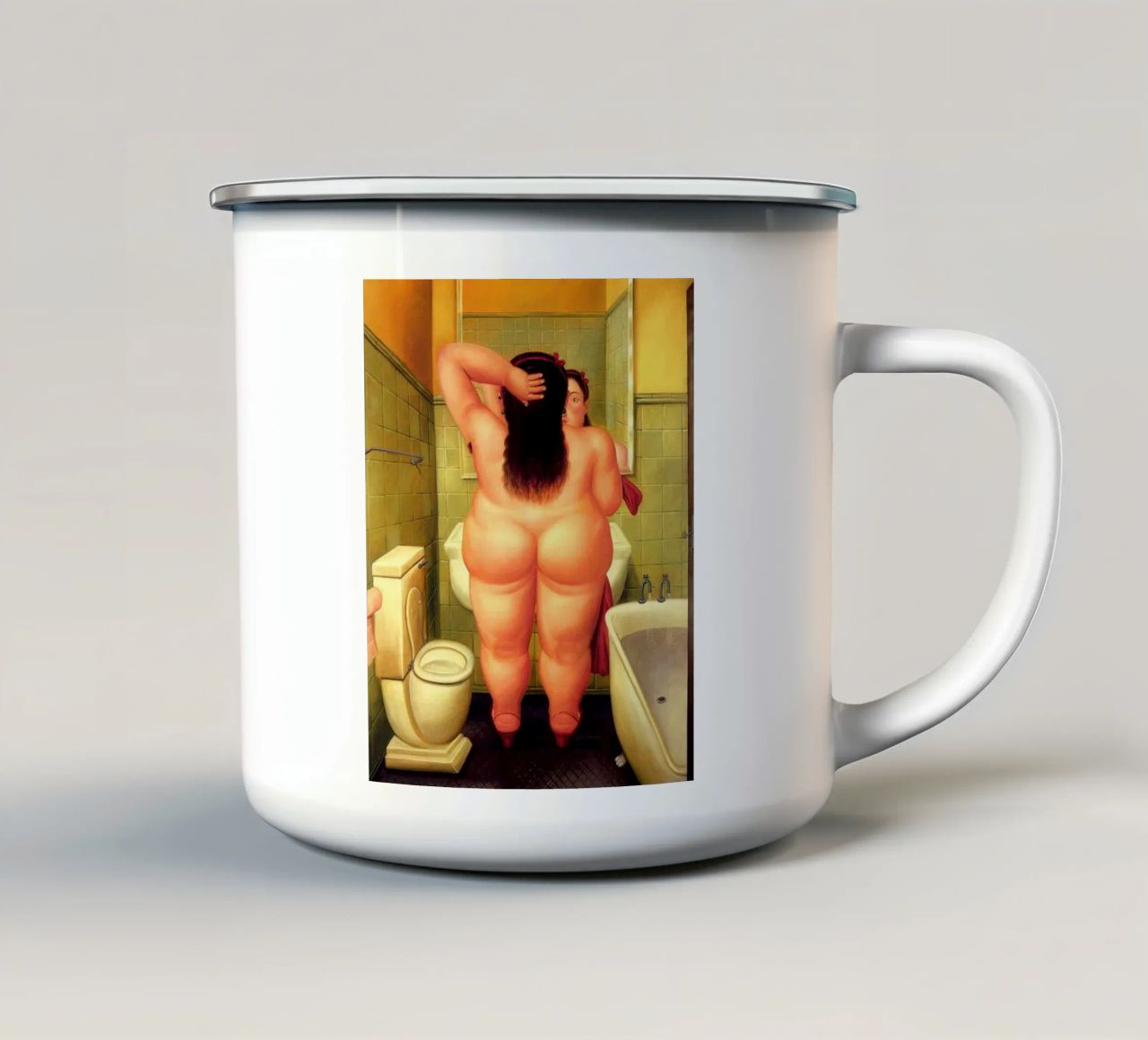 Botero Il bagno tazza in smalto da Alvarezpost