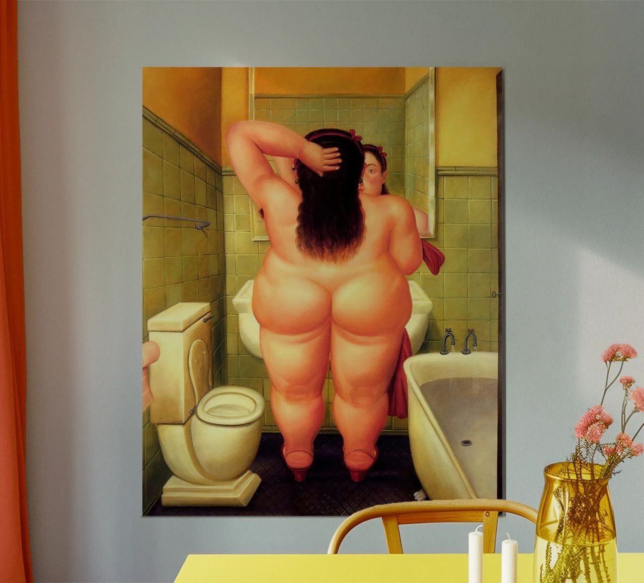 Botero Das Bad Poster von Alvarezpost