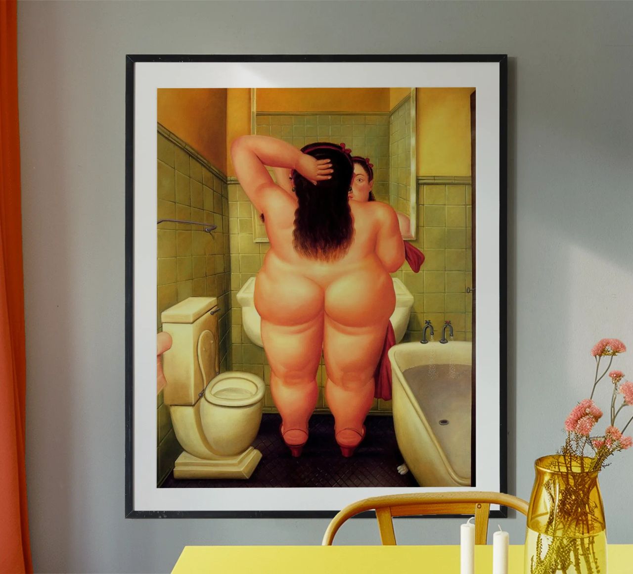 Botero Das Bad Poster von Alvarezpost