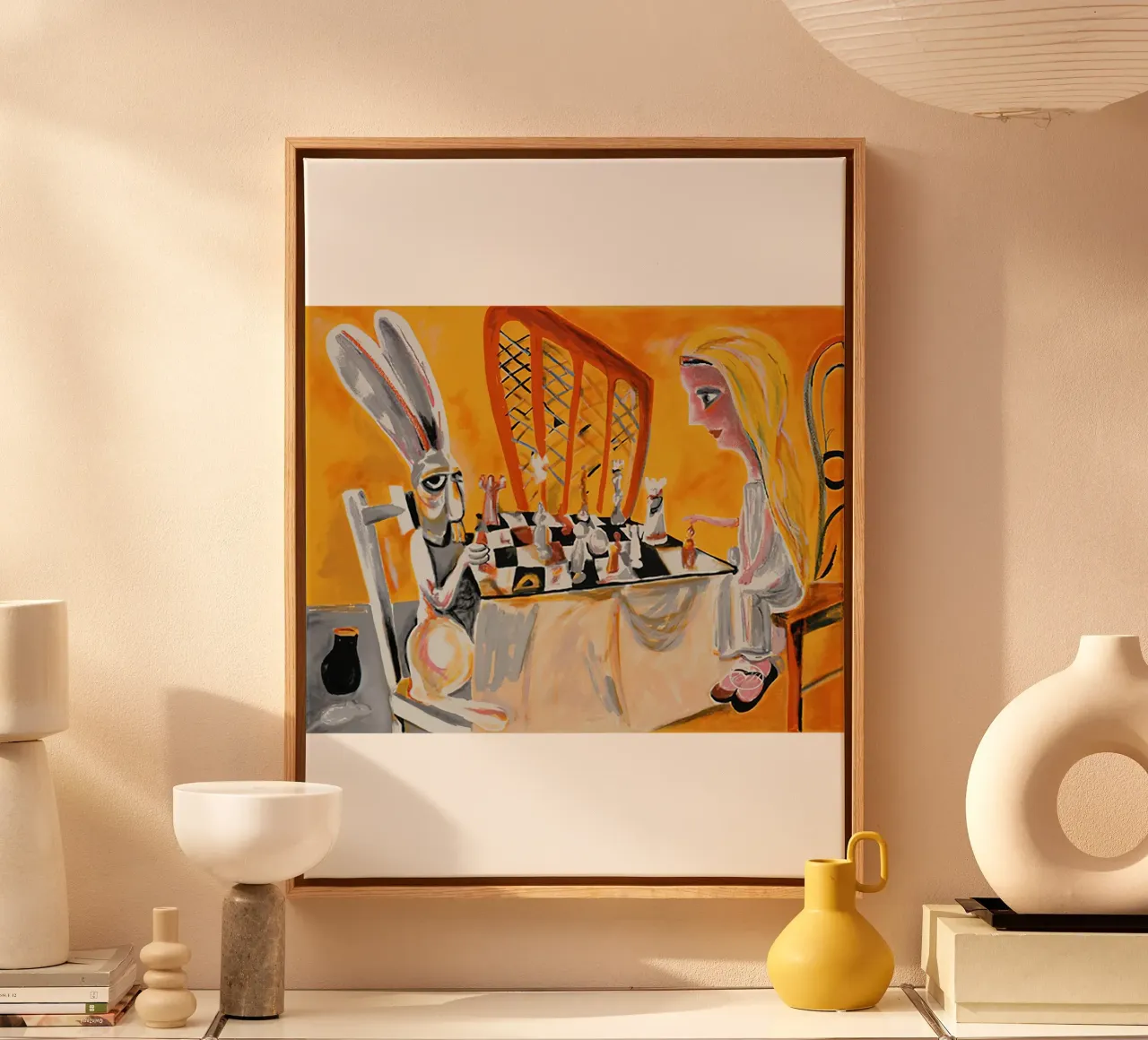 Charles Blackman Alice in Wonderland canvas met Baklijst van Cindy Cronin