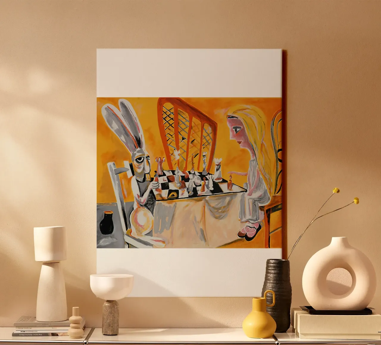 Charles Blackman Alice in Wonderland canvas met Baklijst van Cindy Cronin