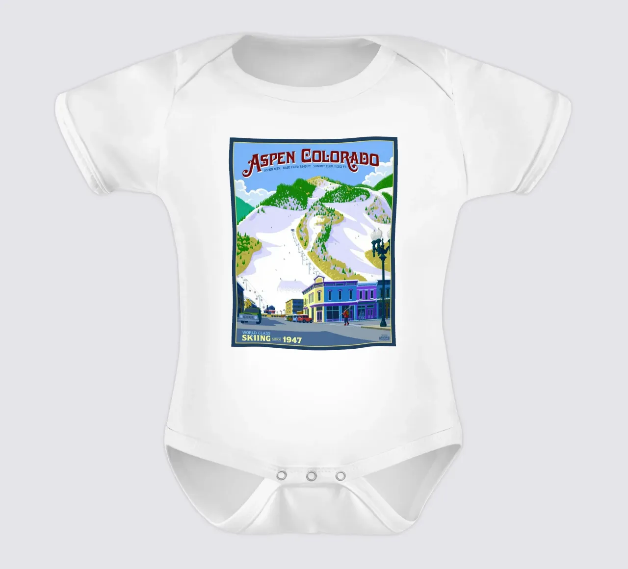 Sci di Aspen body neonato maniche corte da williamsshop