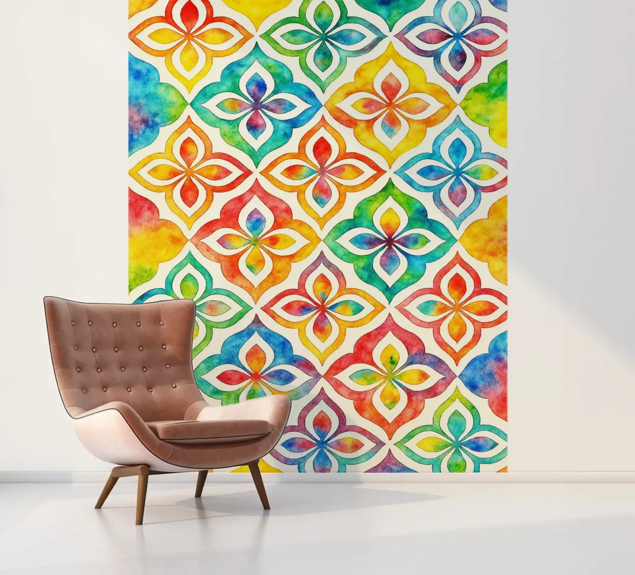 abstract geometric flower line photo wallpaper by arkhanz