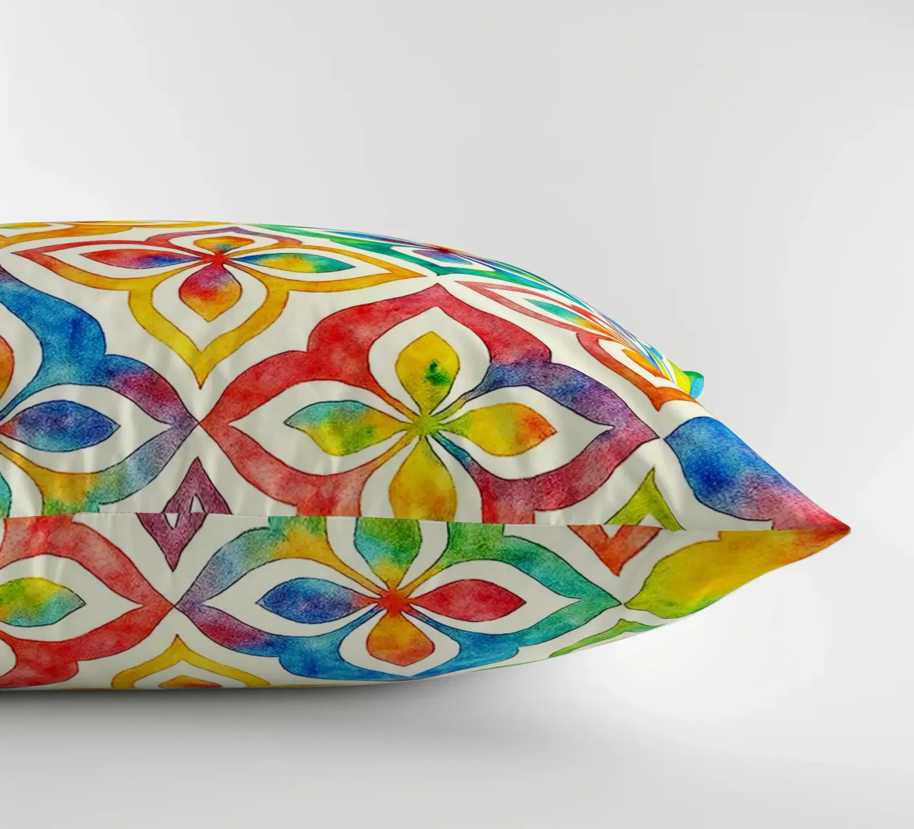 linea geometrica astratta di fiori cuscino da arkhanz