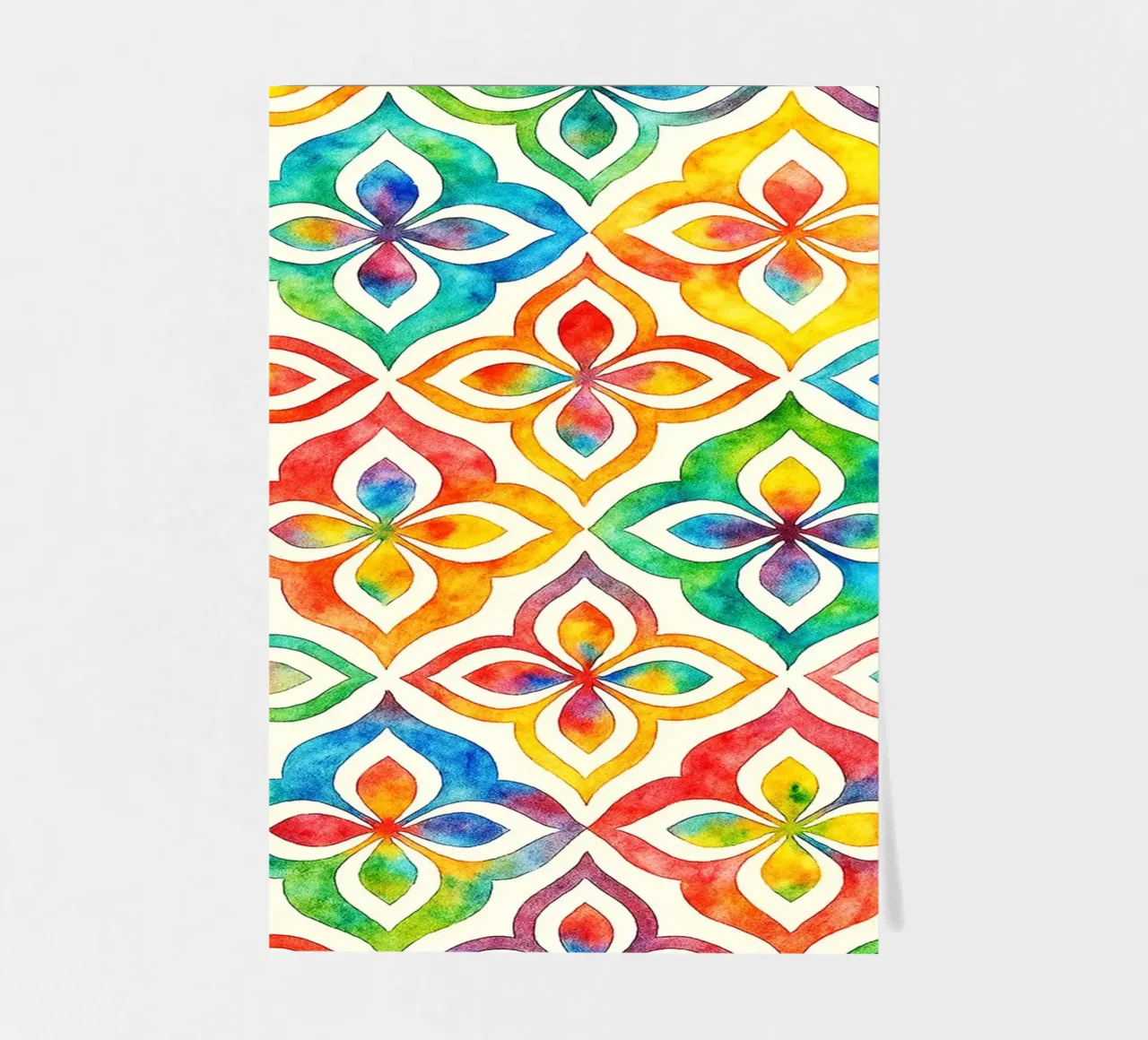 linea geometrica astratta di fiori foglio adesivo da arkhanz
