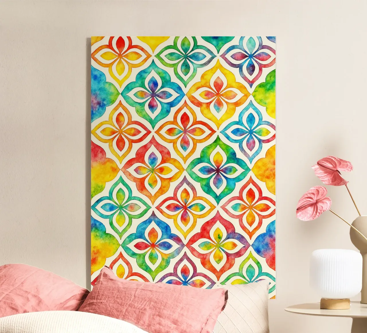 linea geometrica astratta di fiori plexiglass da arkhanz