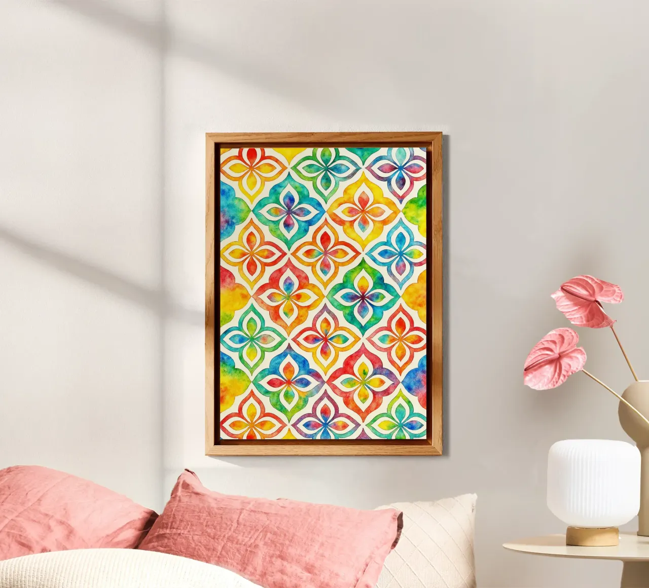 linea geometrica astratta di fiori pannello forex da arkhanz