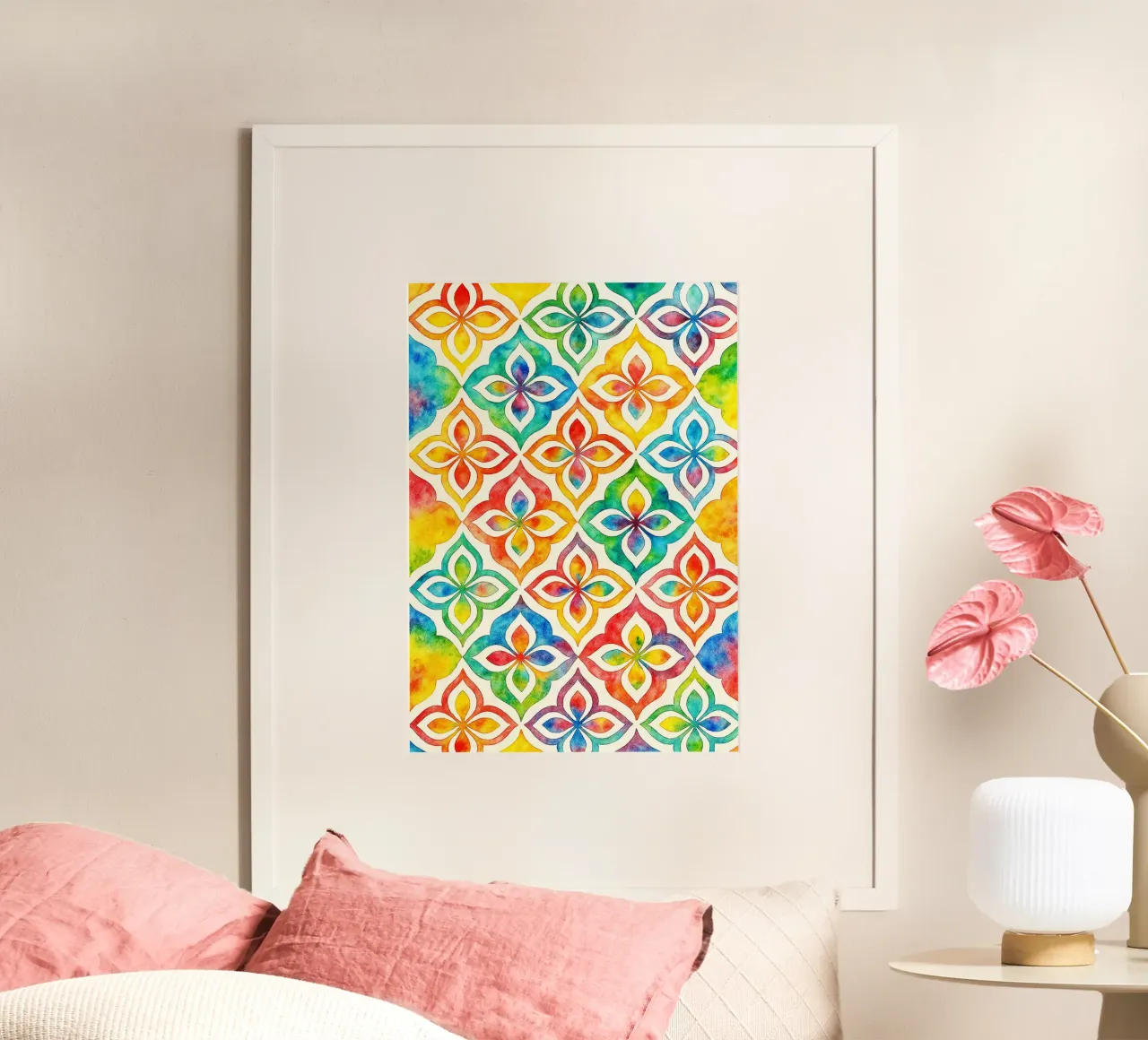 linea geometrica astratta di fiori carta hahnemühle da arkhanz