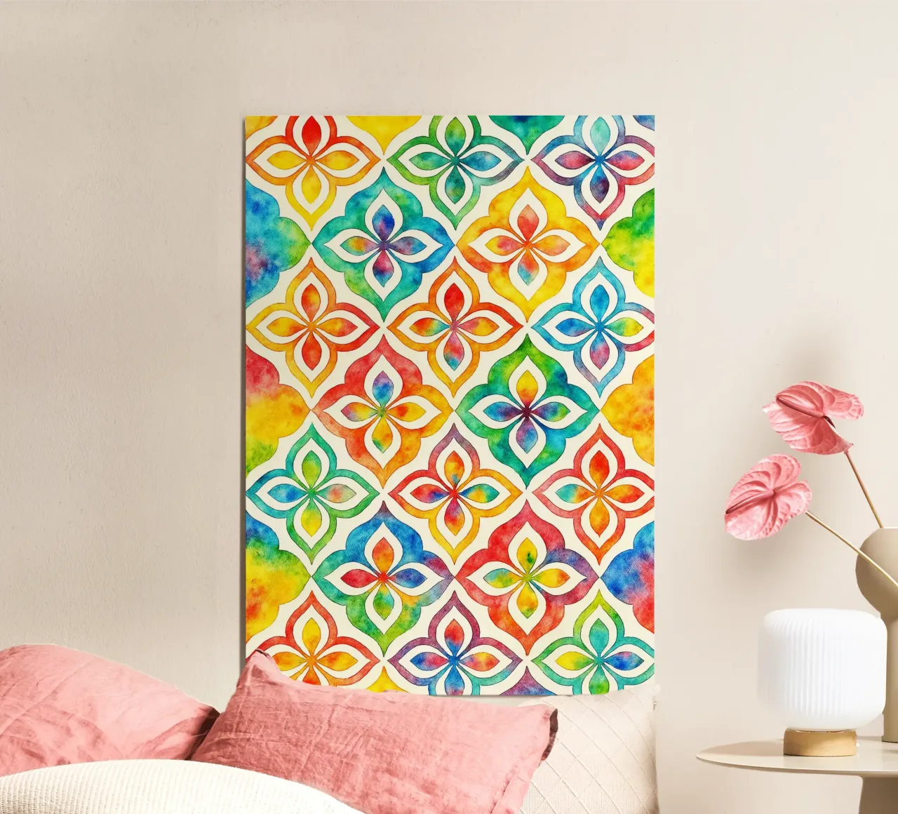 linea geometrica astratta di fiori carta hahnemühle da arkhanz