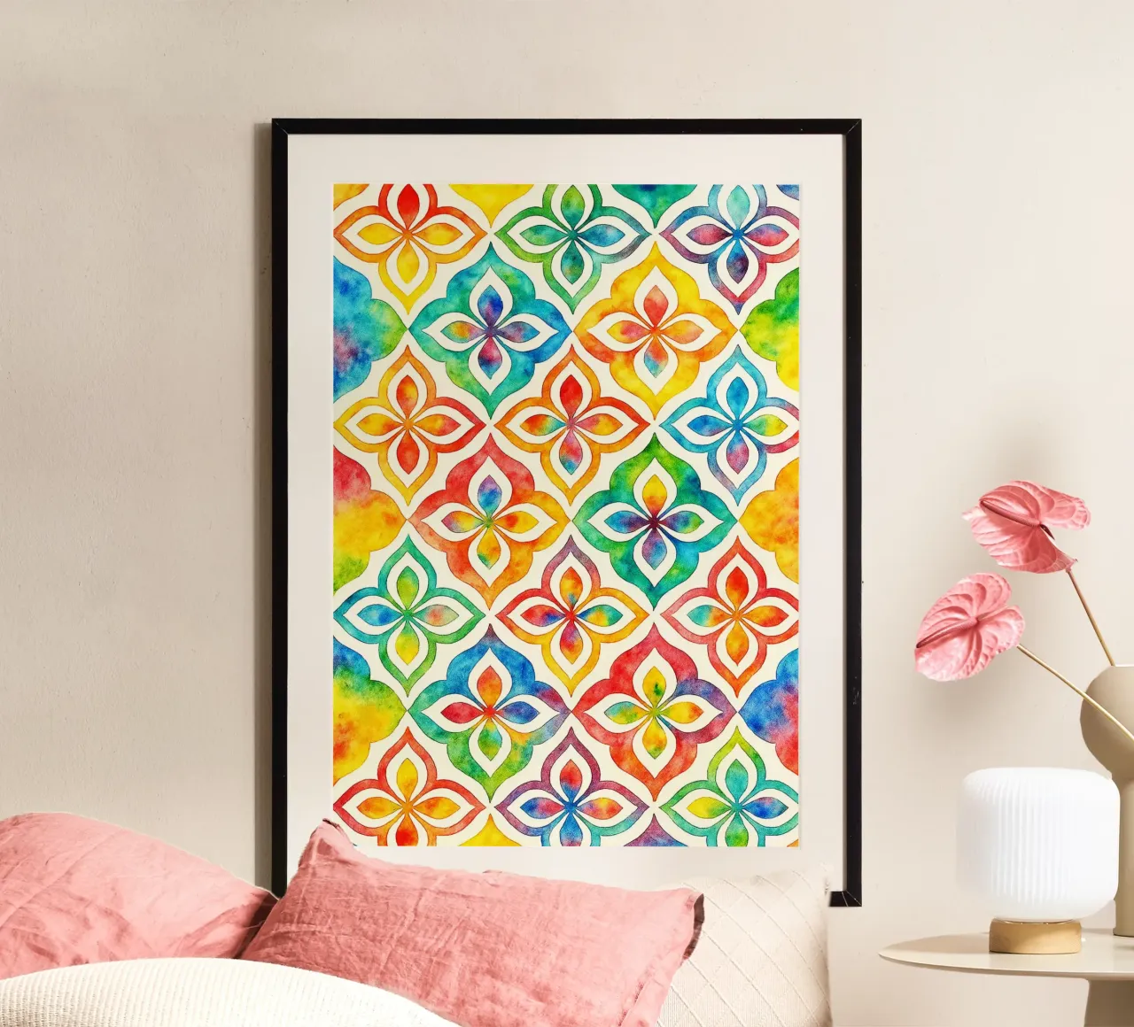 linea geometrica astratta di fiori carta hahnemühle da arkhanz