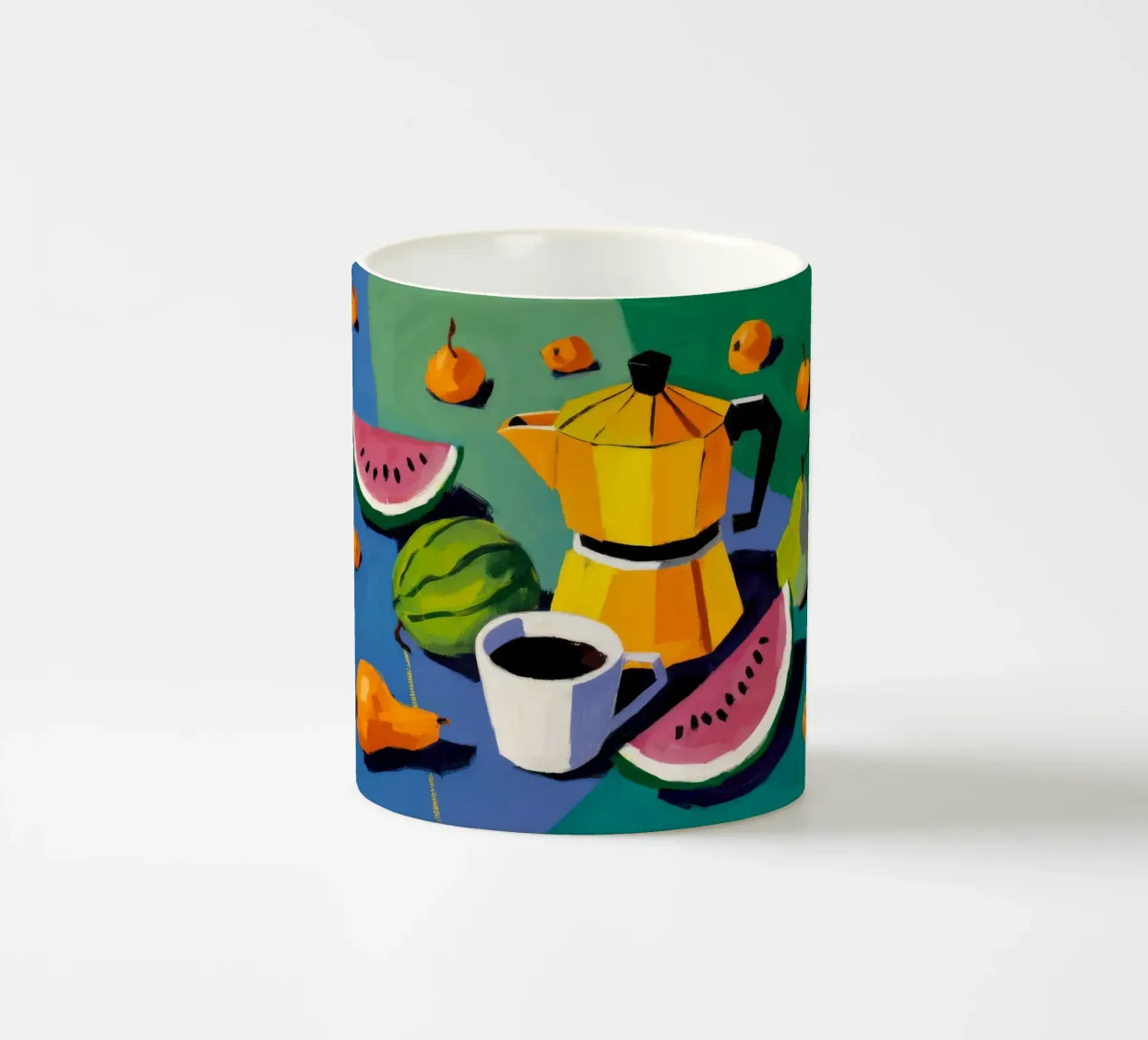 Rinfresco estivo azzurro tazza in ceramica da Fable Tempa
