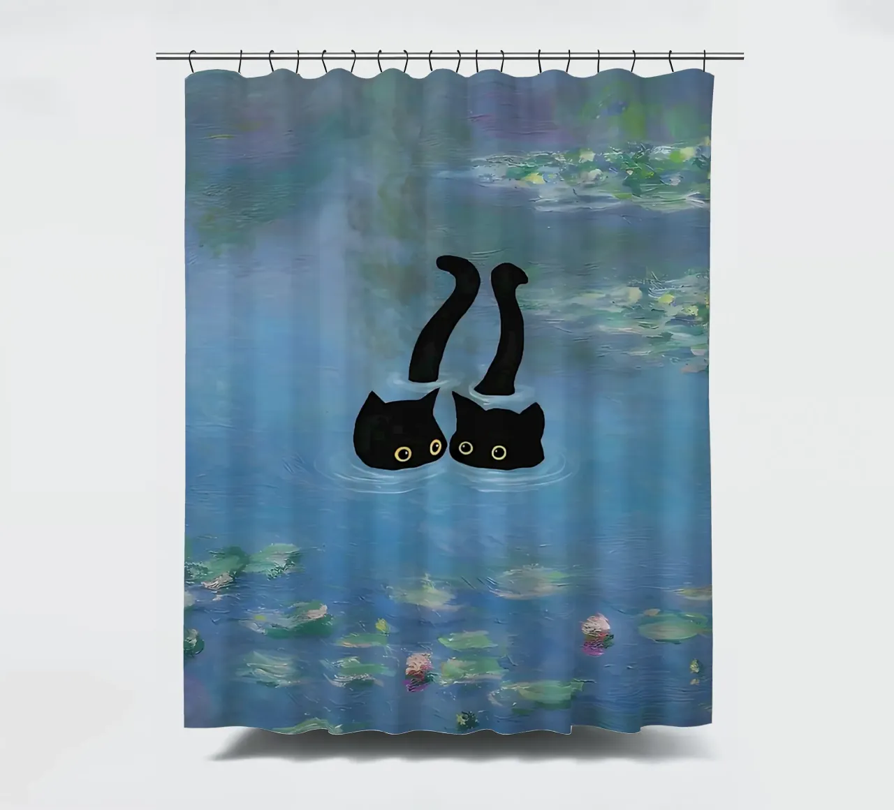 Gatto Monet Ninfea tenda da doccia da ART BEST