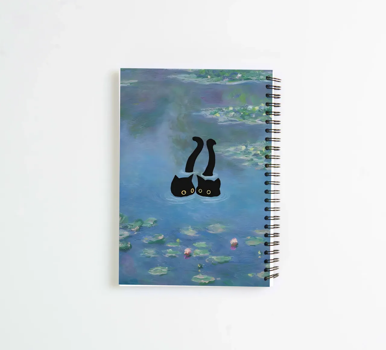 Cat Monet Waterlily spiral notebook by ART BEST