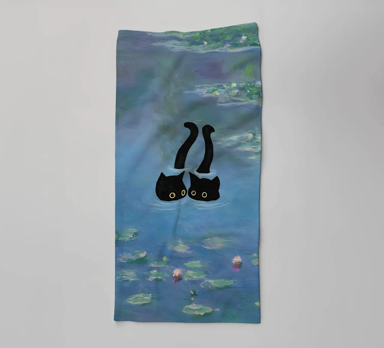 Gatto Monet Ninfea asciugamano da bagno da ART BEST