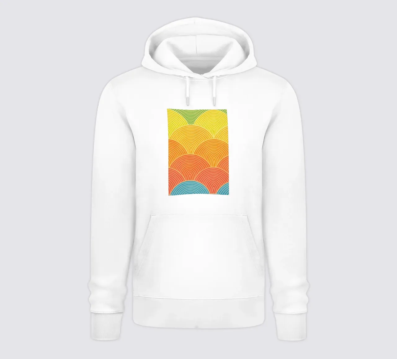 línea geométrica abstracta de medio círculo sudadera con capucha de arkhanz