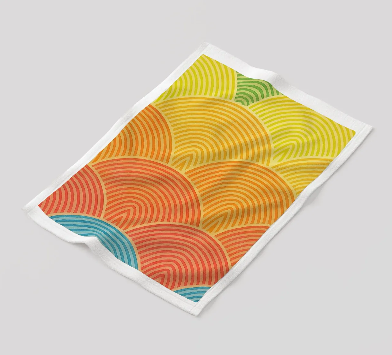 abstract geometric half circle line fleece blanket by arkhanz