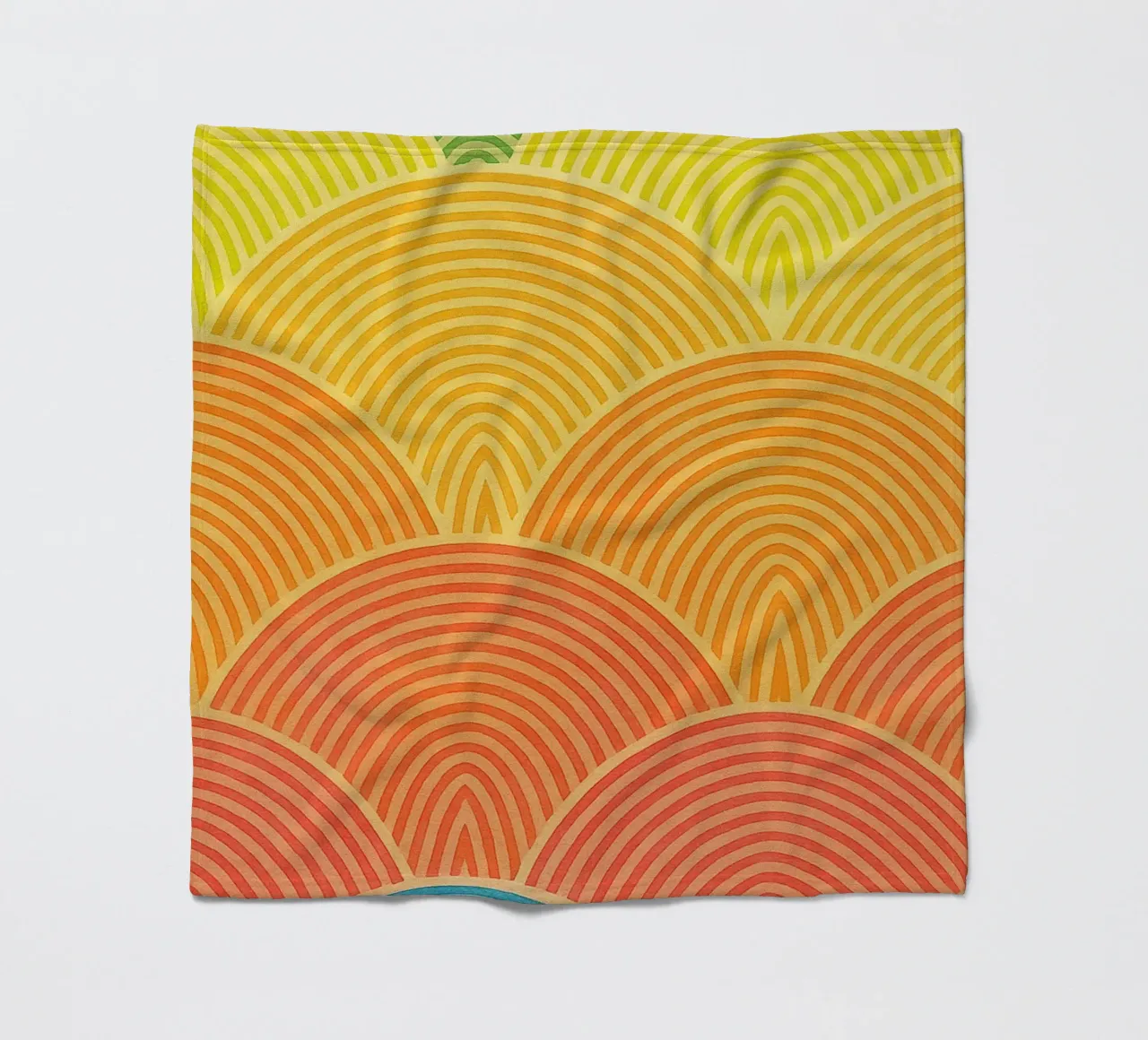 abstract geometric half circle line fleece blanket by arkhanz