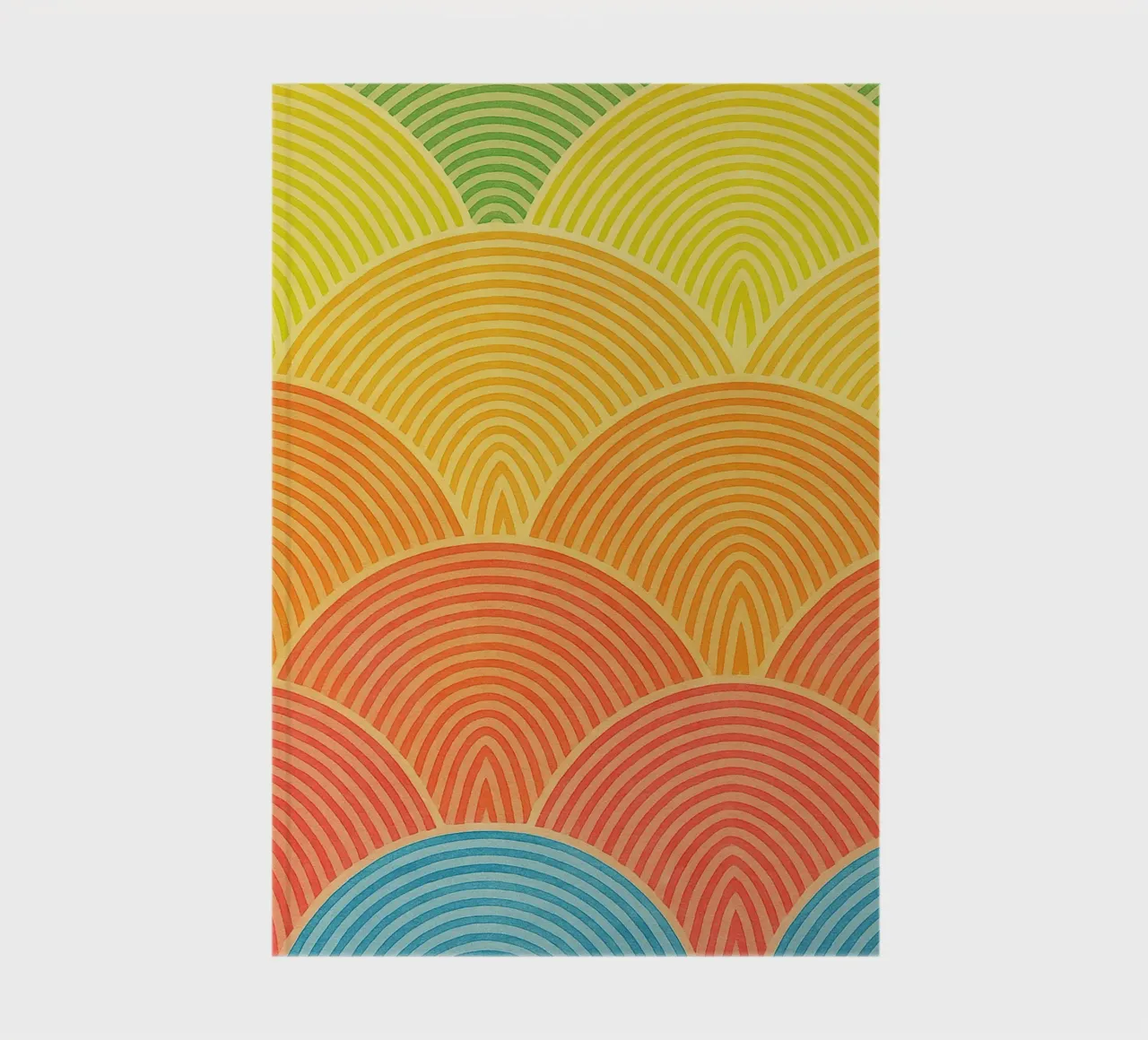 abstract geometric half circle line notebook by arkhanz