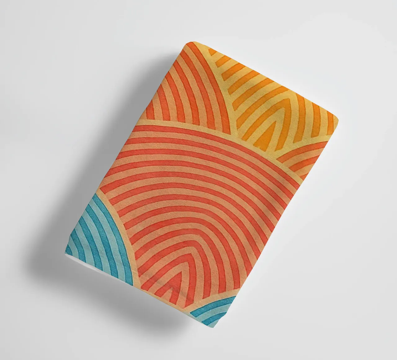 abstract geometric half circle line towel by arkhanz